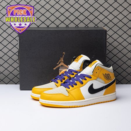 Air Jordan 1 Mid SE Lakers 852542-700 Unisex