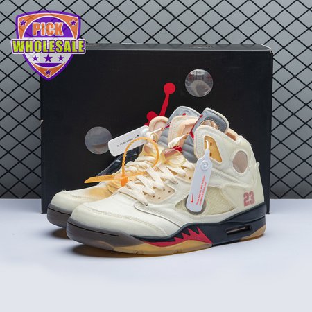 OFF-WHITE x Air Jordan 5 "Sail" Men's