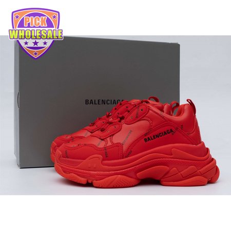 Balenciaga Triple S Allover Logo Red 35-45