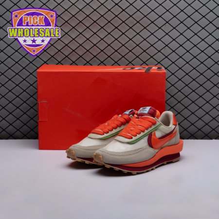 Nike LD Waffle CLOT Kiss of Death Net Orange Blaze DH1347-100 Unisex