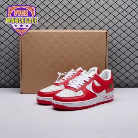 Nike Air Force 1 Low By Virgil Abloh White Red Men's
