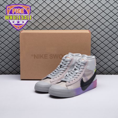 Nike Blazer Mid Off-White Wolf Grey Serena Queen AA3832-002 Unisex