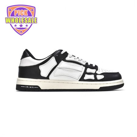 AMIRI Skel Top Low White Black 40-46