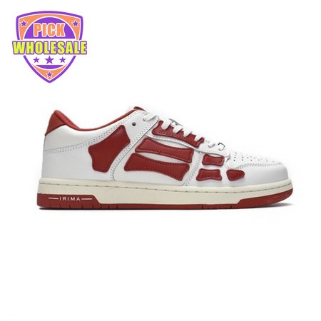 AMIRI Skel Top Low Whtie Red 40-46
