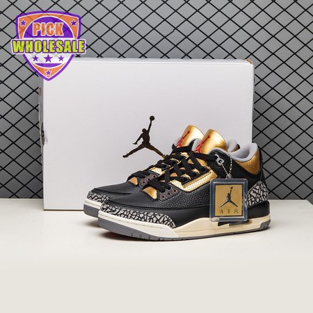 Air Jordan 3 Black Gold Men's