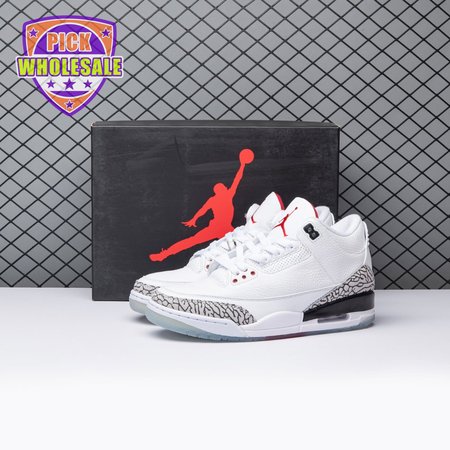 Jordan 3 Retro Free Throw Line White Cement 923096-101 Men's