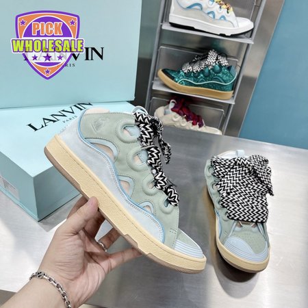 LANVIN Curb sneakers pale blue DRA2-A2121 35-45