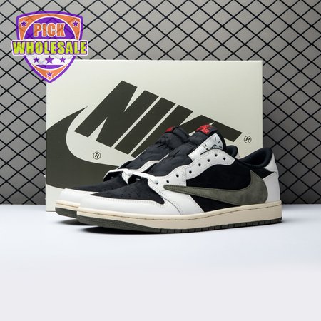 Travis Scott x Air Jordan 1 Low OG Olive DZ4137-106 Unisex