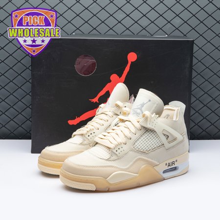 Air Jordan 4 RERO x Off-White AJ4 OW Sail Unisex