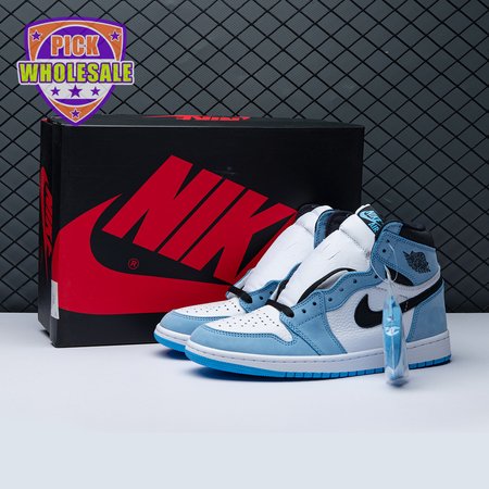 Jordan 1 Retro High White University Blue Black Unisex