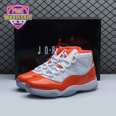 Air Jordan 11 Retro High 72-10 White Orange Men's