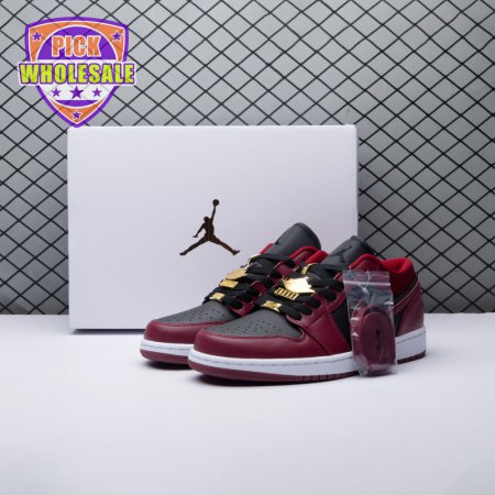 Jordan 1 Low Dark Beetroot Black DB6491-600 Unisex