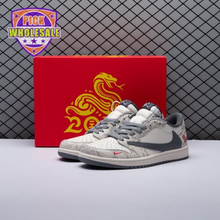 Travis Scott x Fragment Design x Air Jordan 1 Low OG SP XS3086-009 Unisex