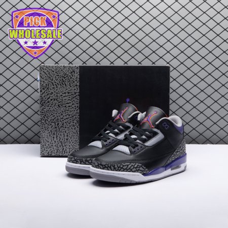 Jordan 3 Retro Black Court Purple CT8532-050 Men's