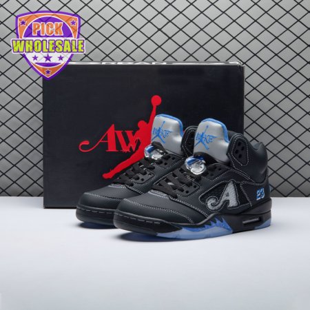 Awake NY x Air Jordan 5 "Black/Racer Blue" DV4982-004 Unisex