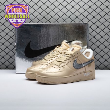 Off-White x Nike Air Force 1 07 Low Metal Gold OW Silver DX1419-900 Unisex