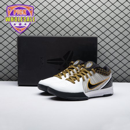 Nike Kobe 4 Protro White Black Del Sol AV6339-101 Men's