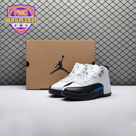 Jordan 12 Black White Blue Men's
