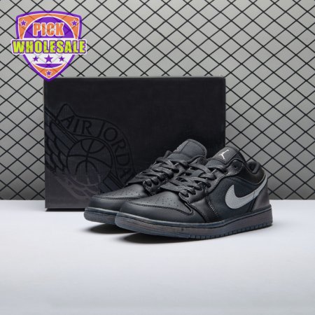 Jordan 1 Low Black White Dark Smoke Grey Unisex