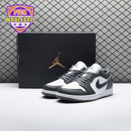 Jordan 1 Low Grey White 553558-044 Unisex