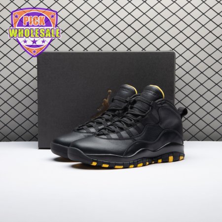 Air Jordan 10 Black Yellow HJ6779-001 Men's
