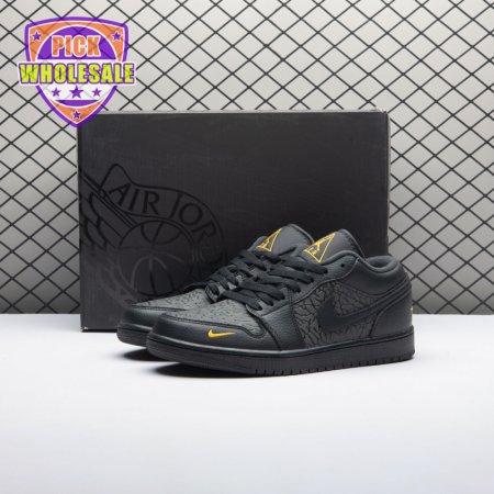 Jordan 1 Low Black Elephant Print IM6568-010 Unisex