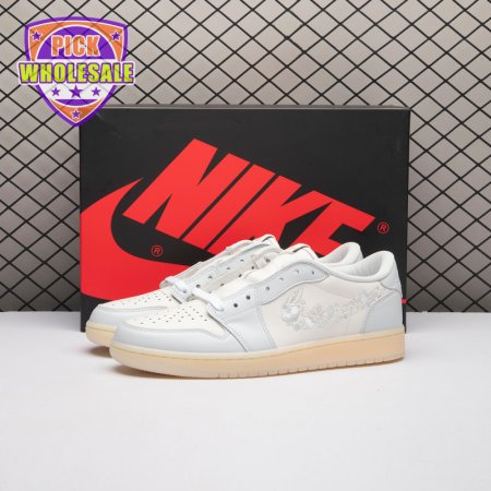Jordan 1 Retro Low OG Rabbit Floral Swoosh IF4391-100 Unisex