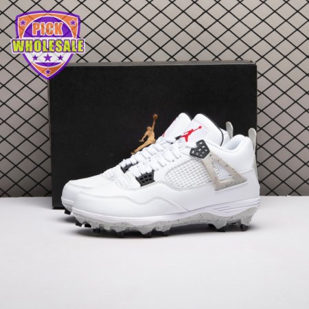 Air Jordan 4 Retro TD Cleat White Cement HQ0207-106 Men's